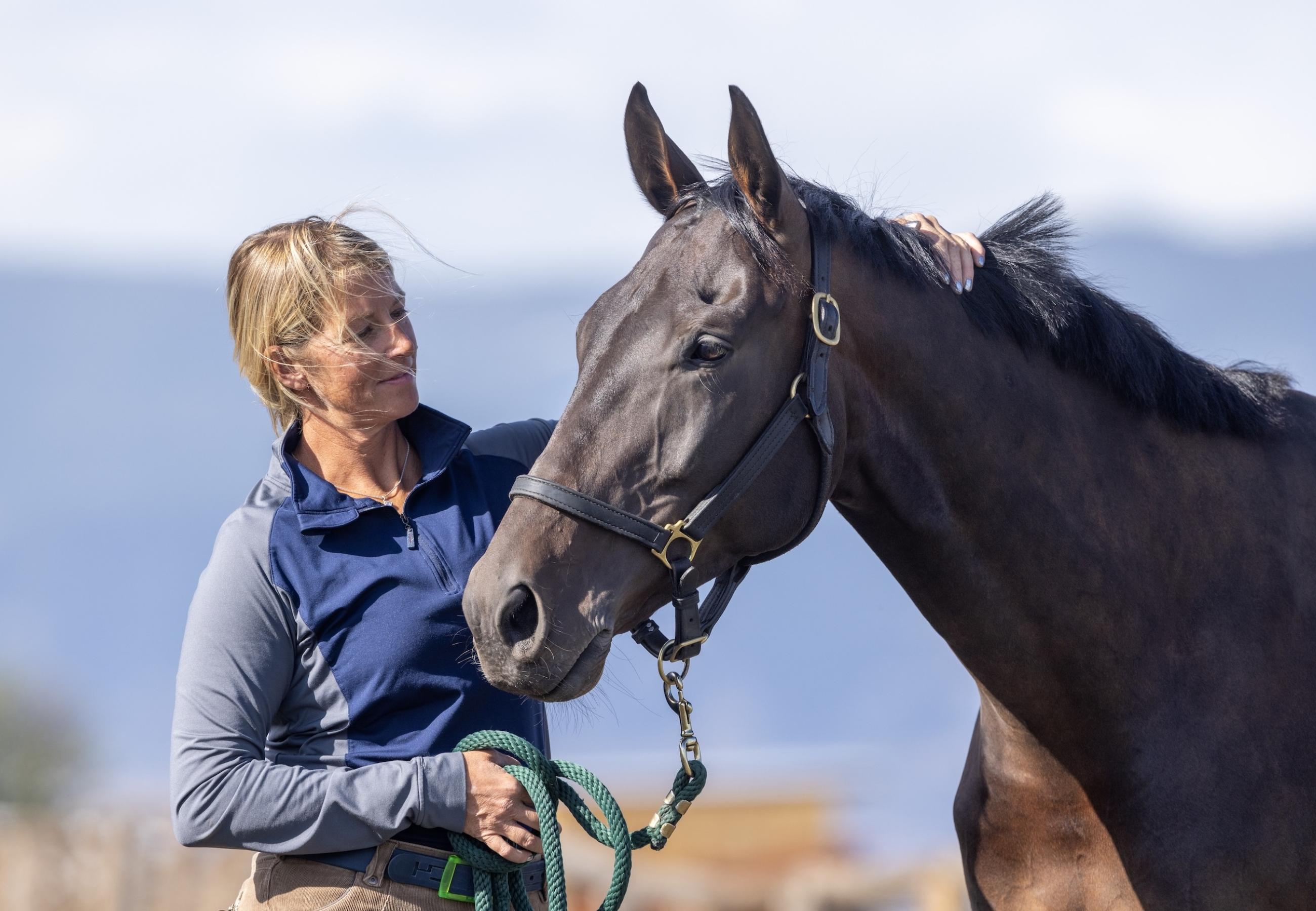 Veterinarian with a horse to symbolize equine health