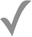A grey checkmark