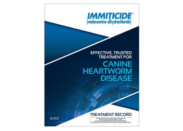 The cover of the treatment record folder offered by Boehringer Ingelheim