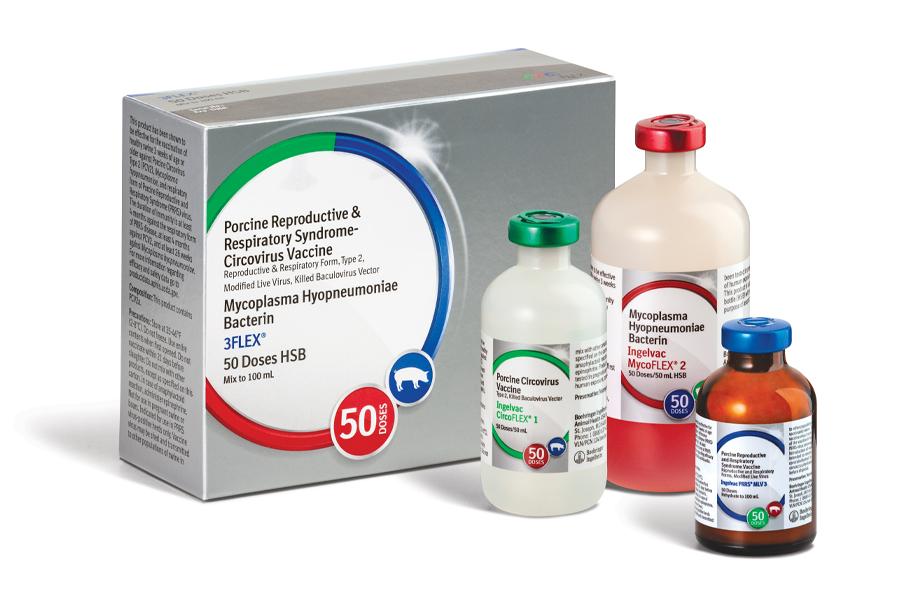 3FLEX box with bottles outside of the box.