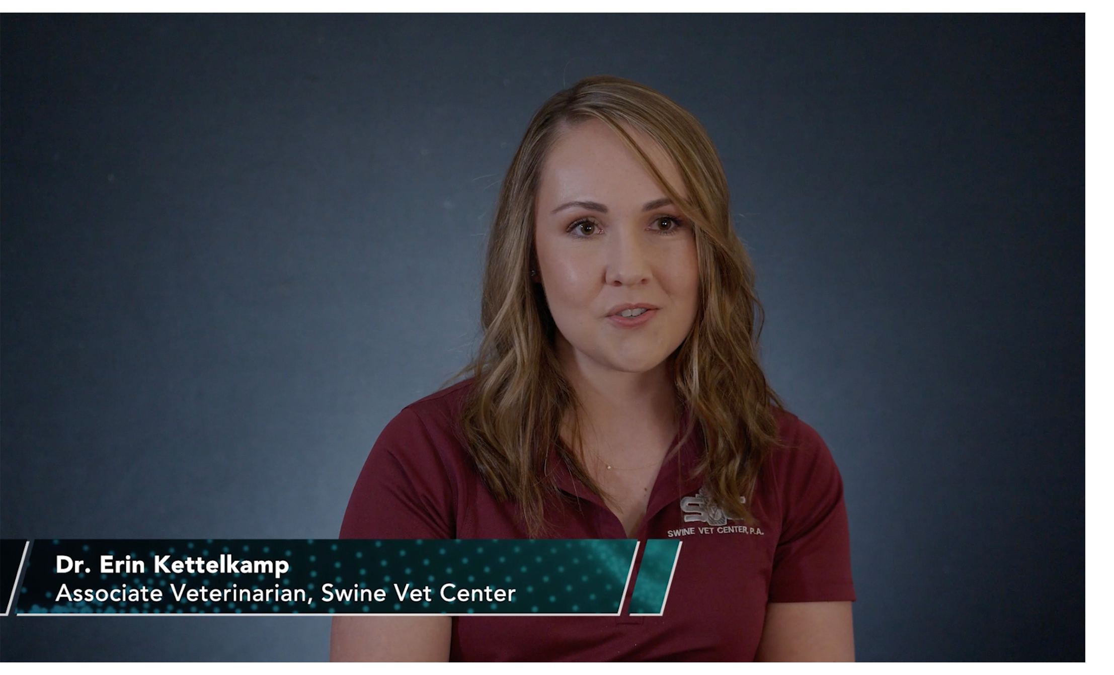 Video still from the Swine Academy video